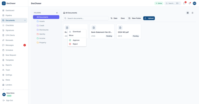 Document review and approval workflow